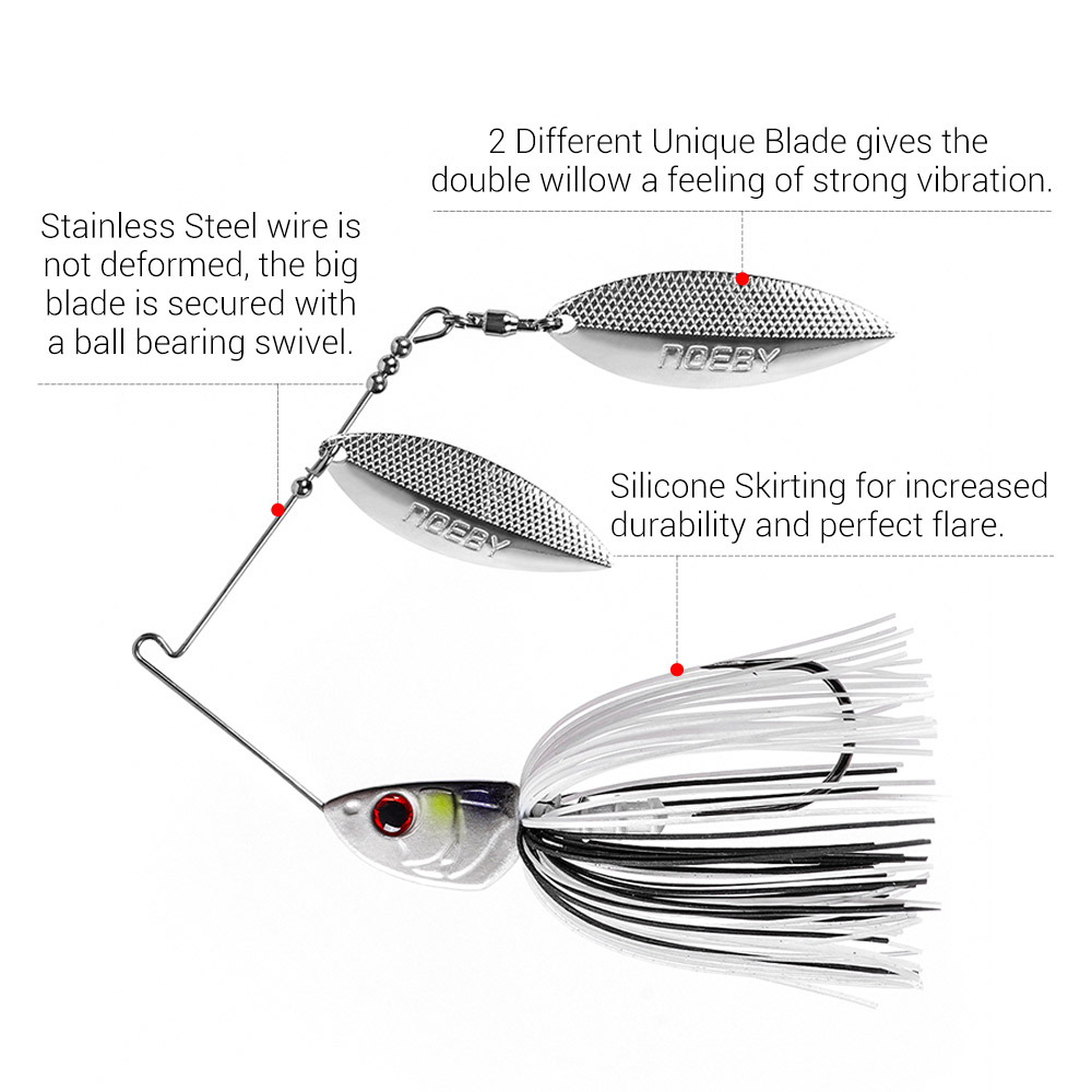 Noeby Spinnerbait 10.5g 14g 21 - đánh giá và giá Jigger Double Sided
