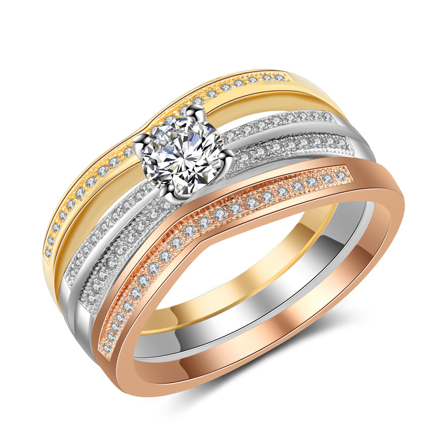18K Multi Gold Ring 3pc Set fo - đánh giá và giá Bar Cart Gold