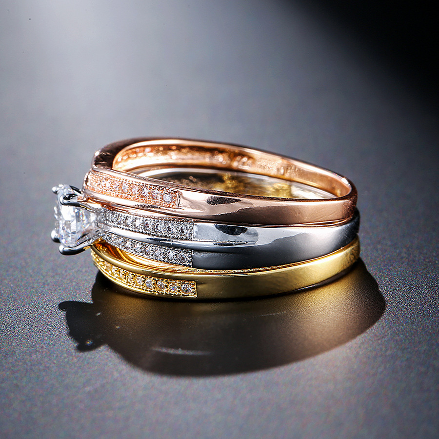 18K Multi Gold Ring 3pc Set fo - đánh giá và giá Bar Cart Gold
