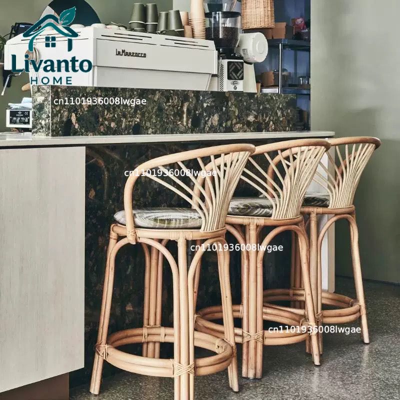 Natural Rattan Bar Stools with - đánh giá và giá Home Bar Seating