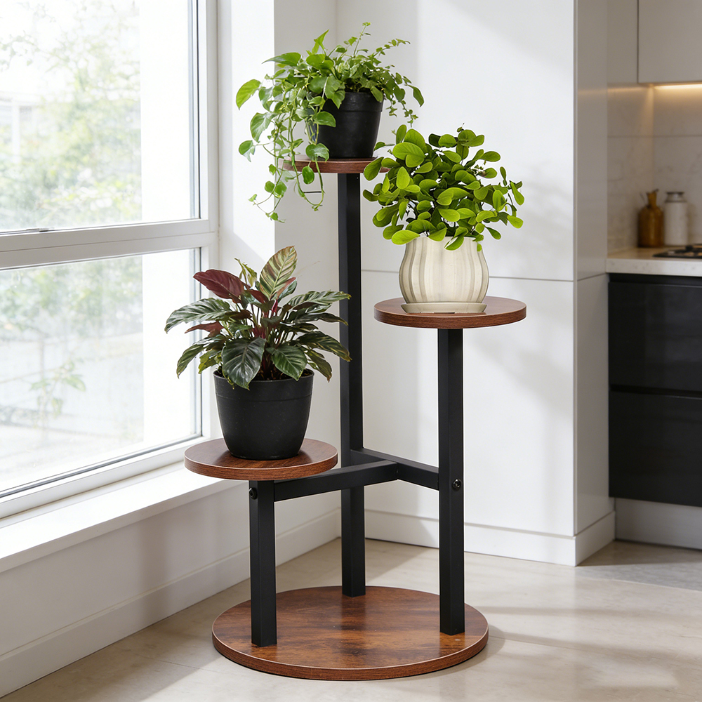 3-Tier Rustic Wood & Metal Pla - đánh giá và giá Home Bar Shelves