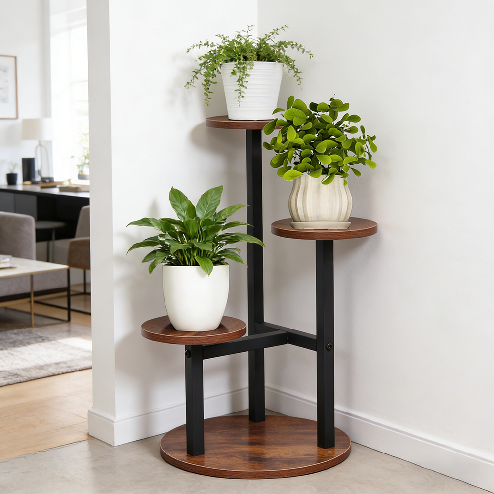 3-Tier Rustic Wood & Metal Pla - đánh giá và giá Home Bar Shelves