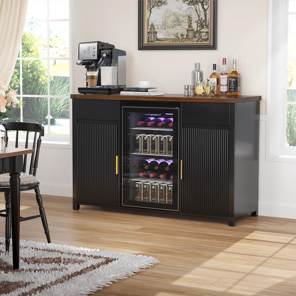 Large Coffee Bar Cabinet with  - đánh giá và giá Home Bar And Fridge
