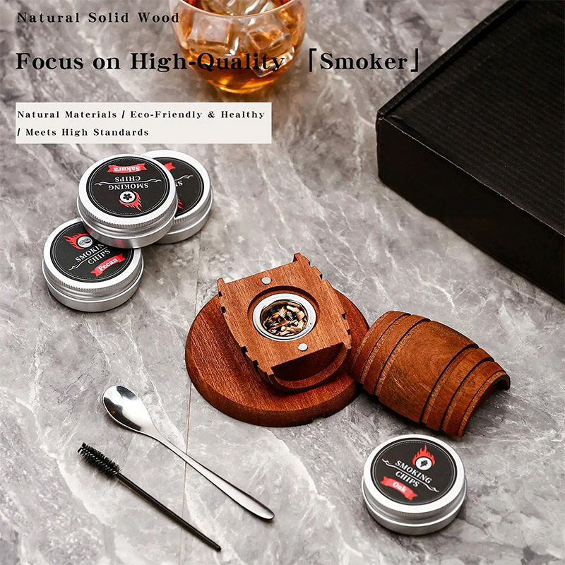 Wooden Cocktail Smoker Kit Smo - đánh giá và giá Smoking Gun Kit