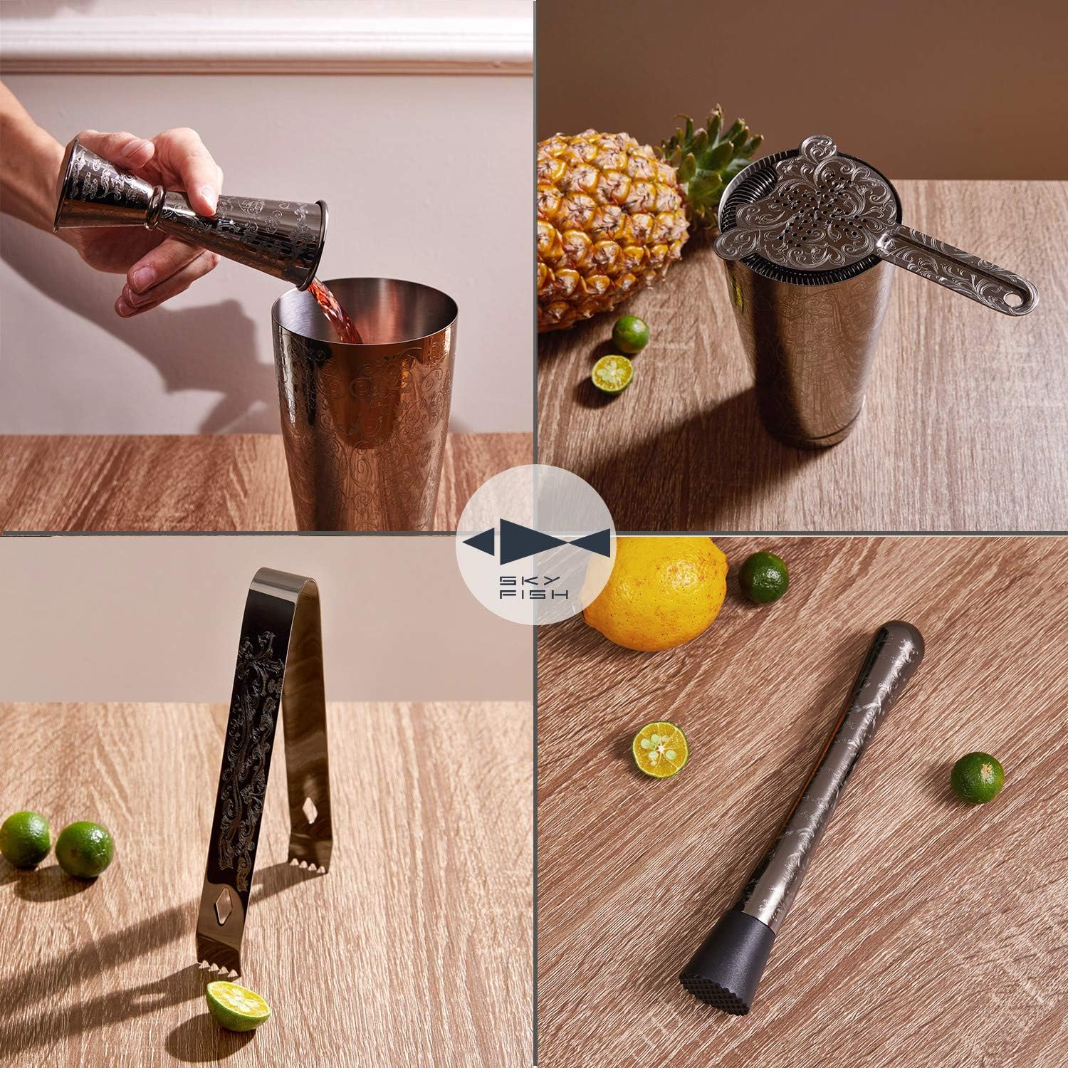Bartender Kit Cocktail Shaker  - đánh giá và giá Boston Shaker Set