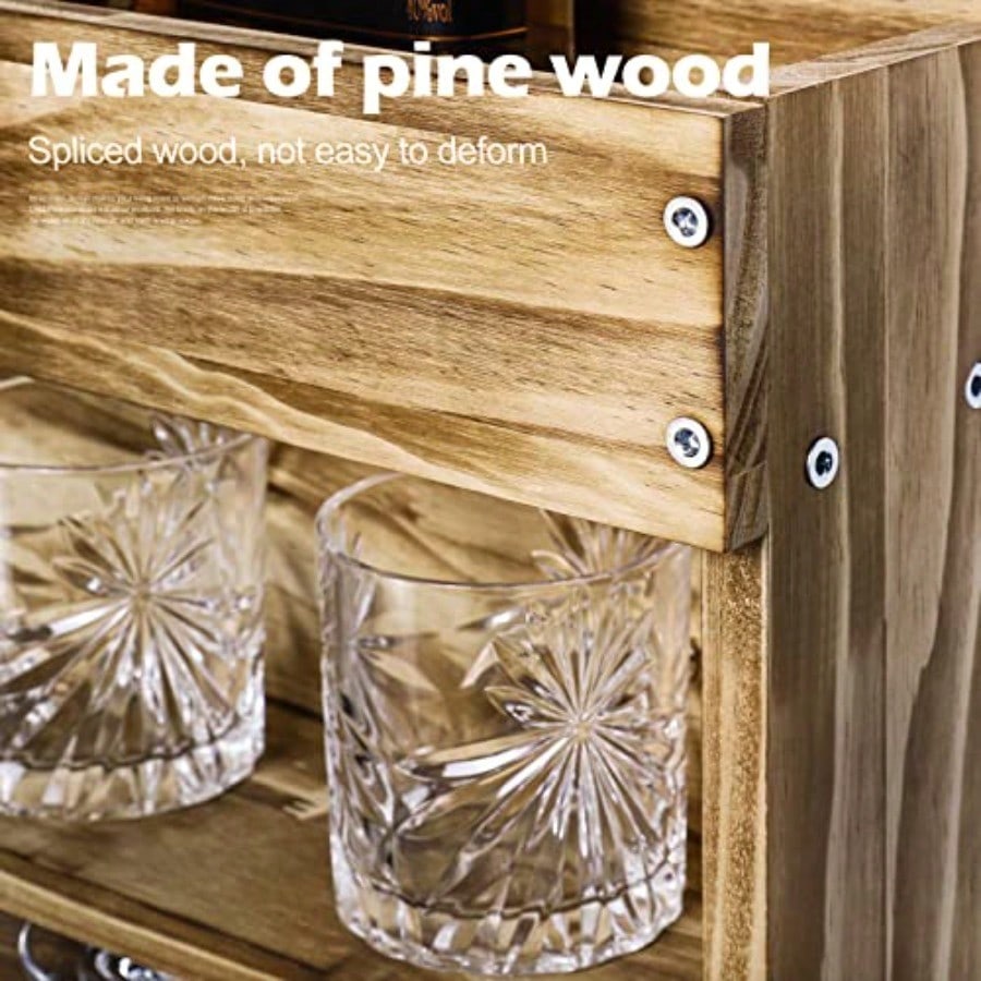 Wine Rack Wall Mounted WoodAlc - đánh giá và giá Home Bar Shelves