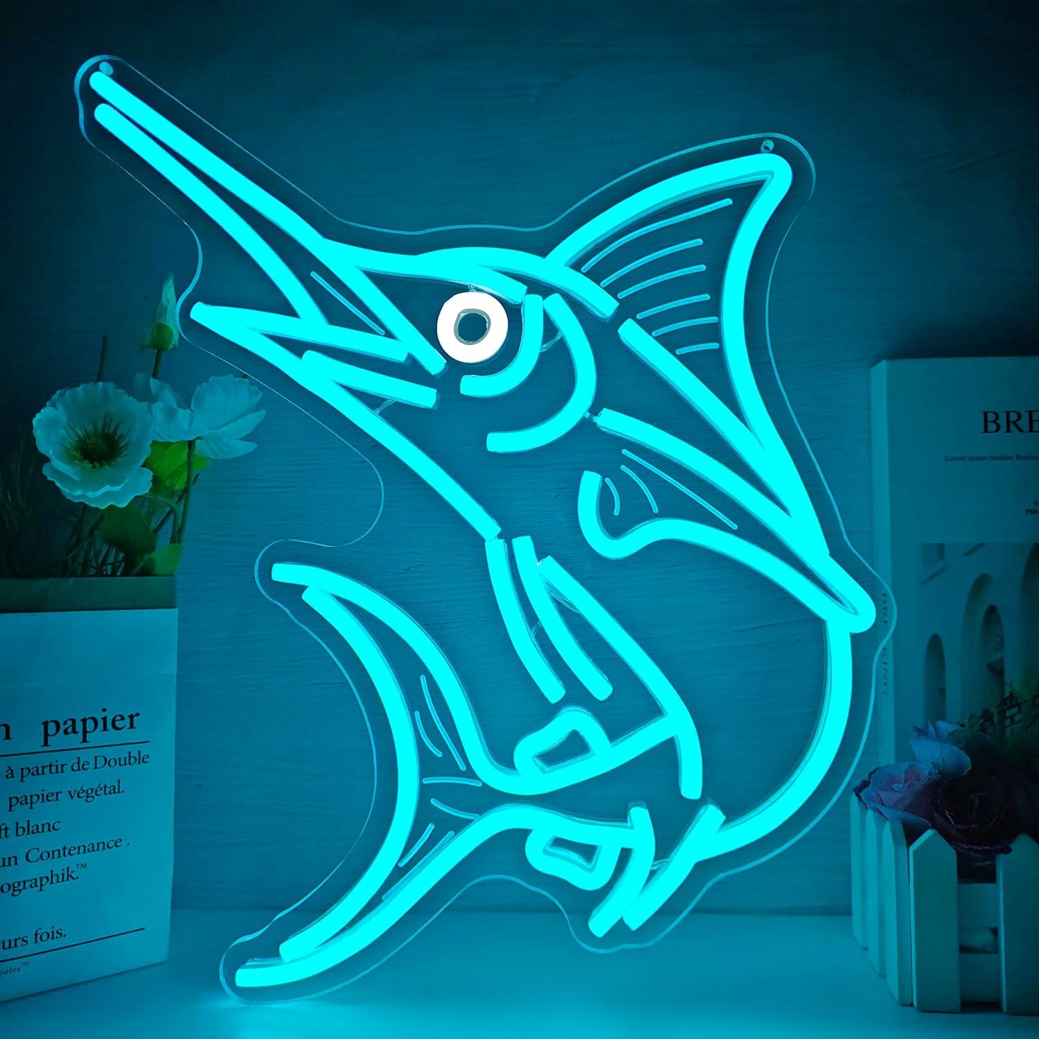 Marlin Fish Neon Sign Deep Sea - đánh giá và giá Home Bar And Restaurant