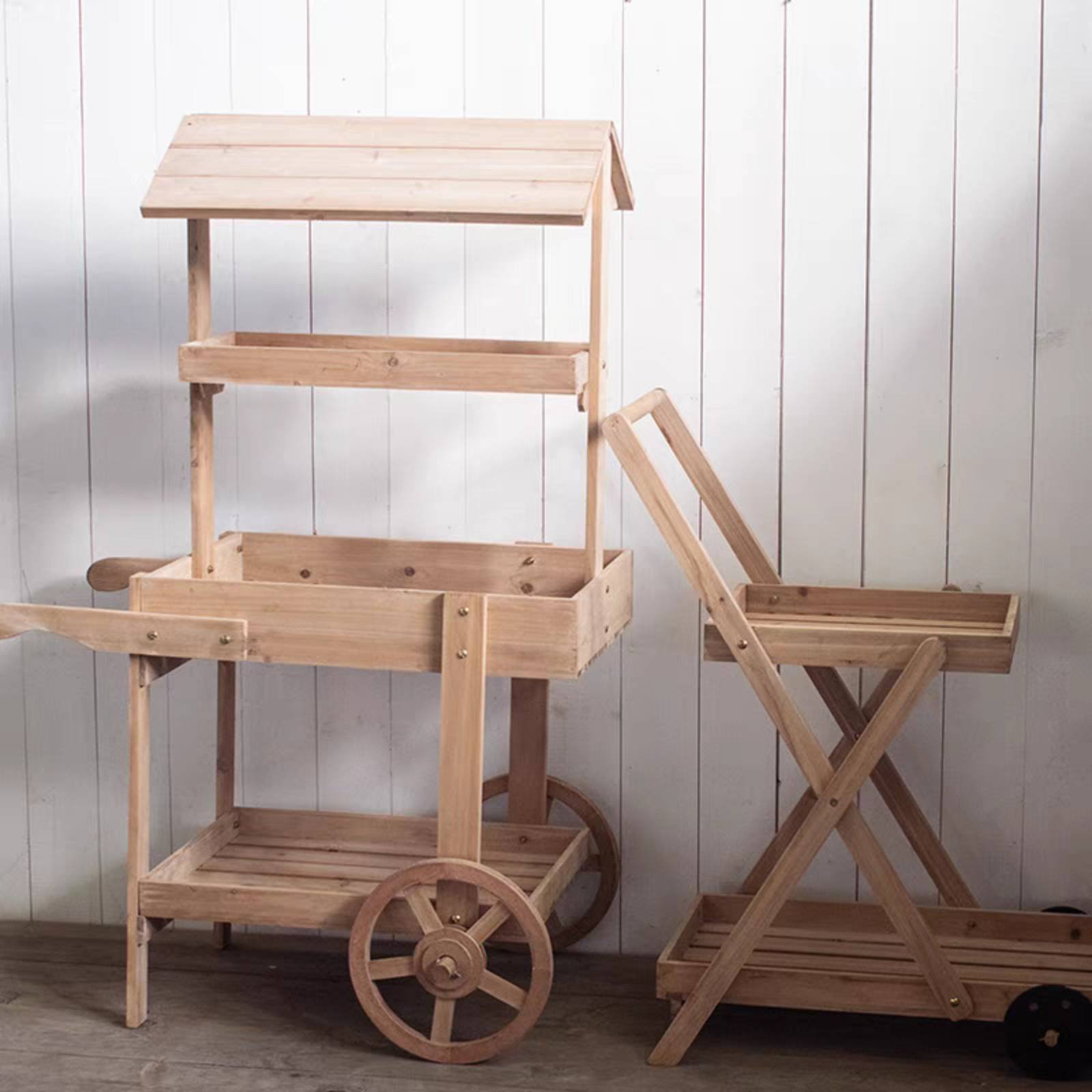 Rustic Display Trolley Wheeled - đánh giá và giá Home Bar Shelves