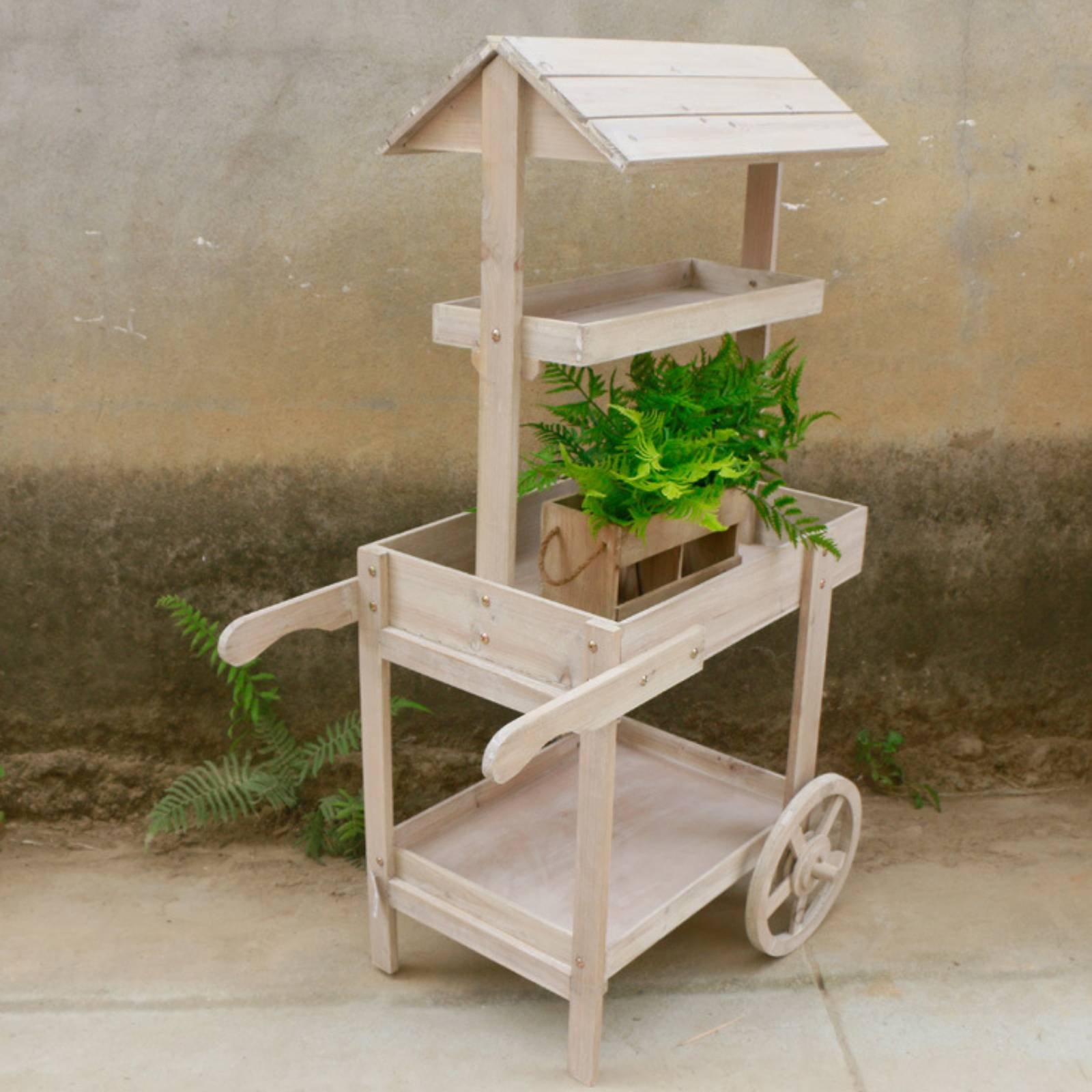 Rustic Display Trolley Wheeled - đánh giá và giá Home Bar Shelves