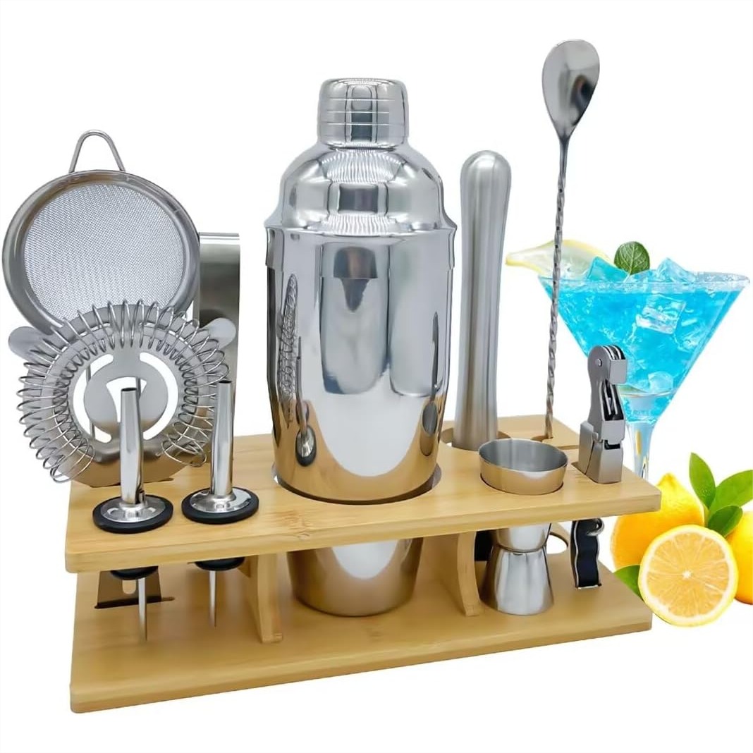 11-Piece Bartender Kit With Co - đánh giá và giá Boston Shaker Set