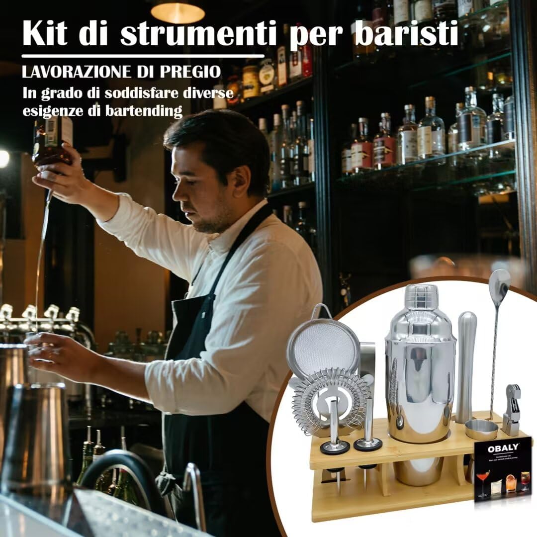 11-Piece Bartender Kit With Co - đánh giá và giá Boston Shaker Set