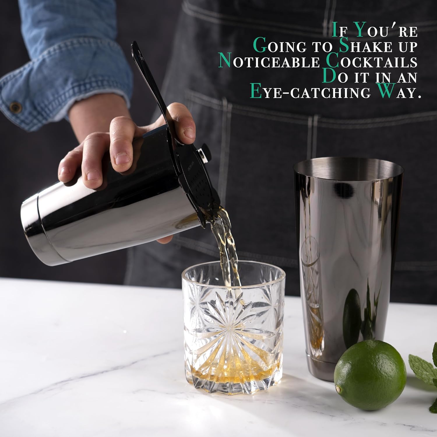 Cocktail Shaker Sets, 12 Pcs S - đánh giá và giá Boston Shaker Set