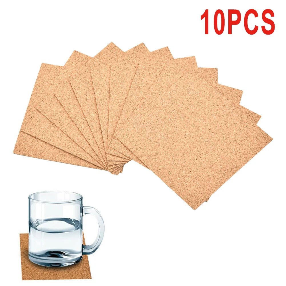 10Pcs Cork Coasters Square Cor - đánh giá và giá Home Bar Supplies