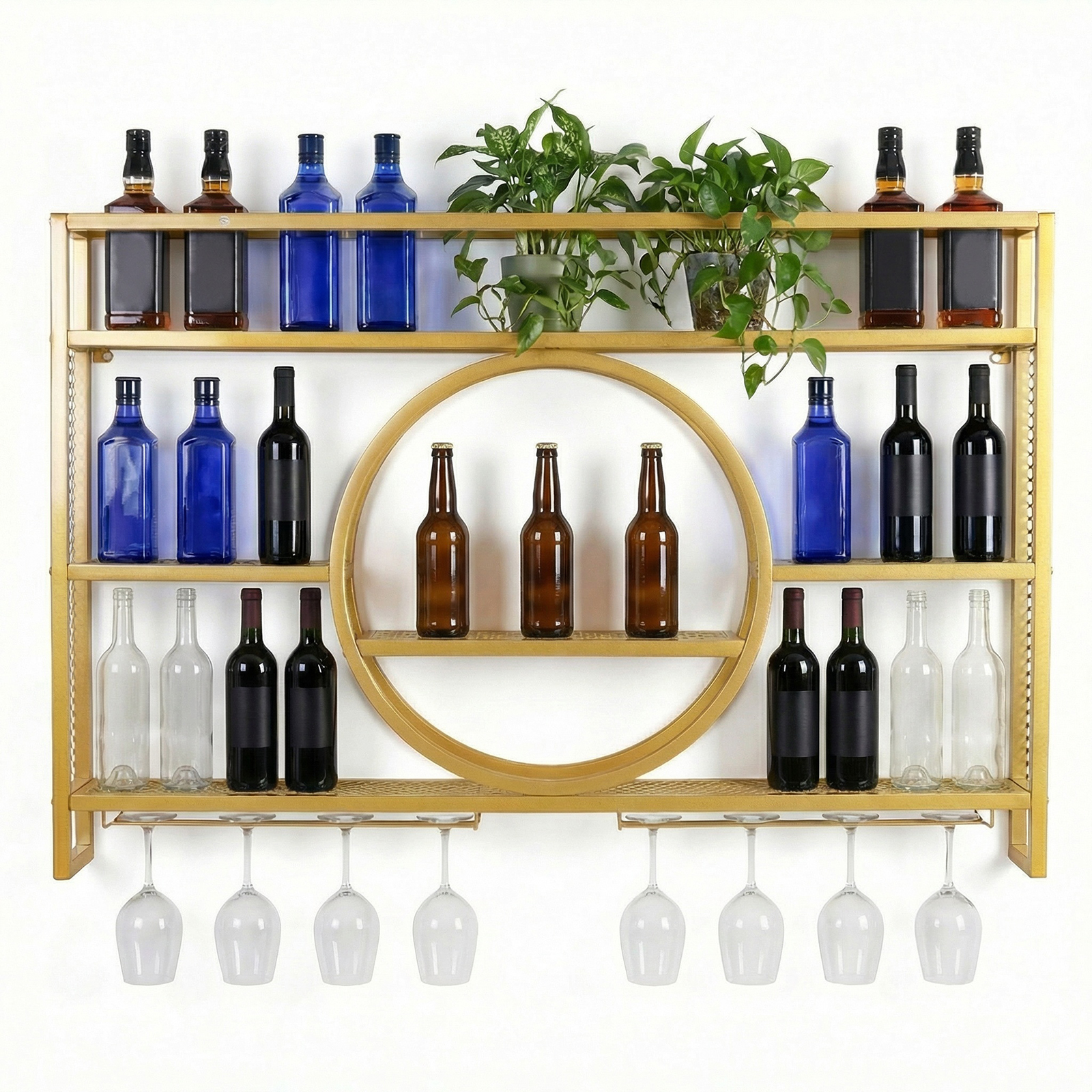 Wine Glass Rack Floating Bar S - đánh giá và giá Home Bar Shelves