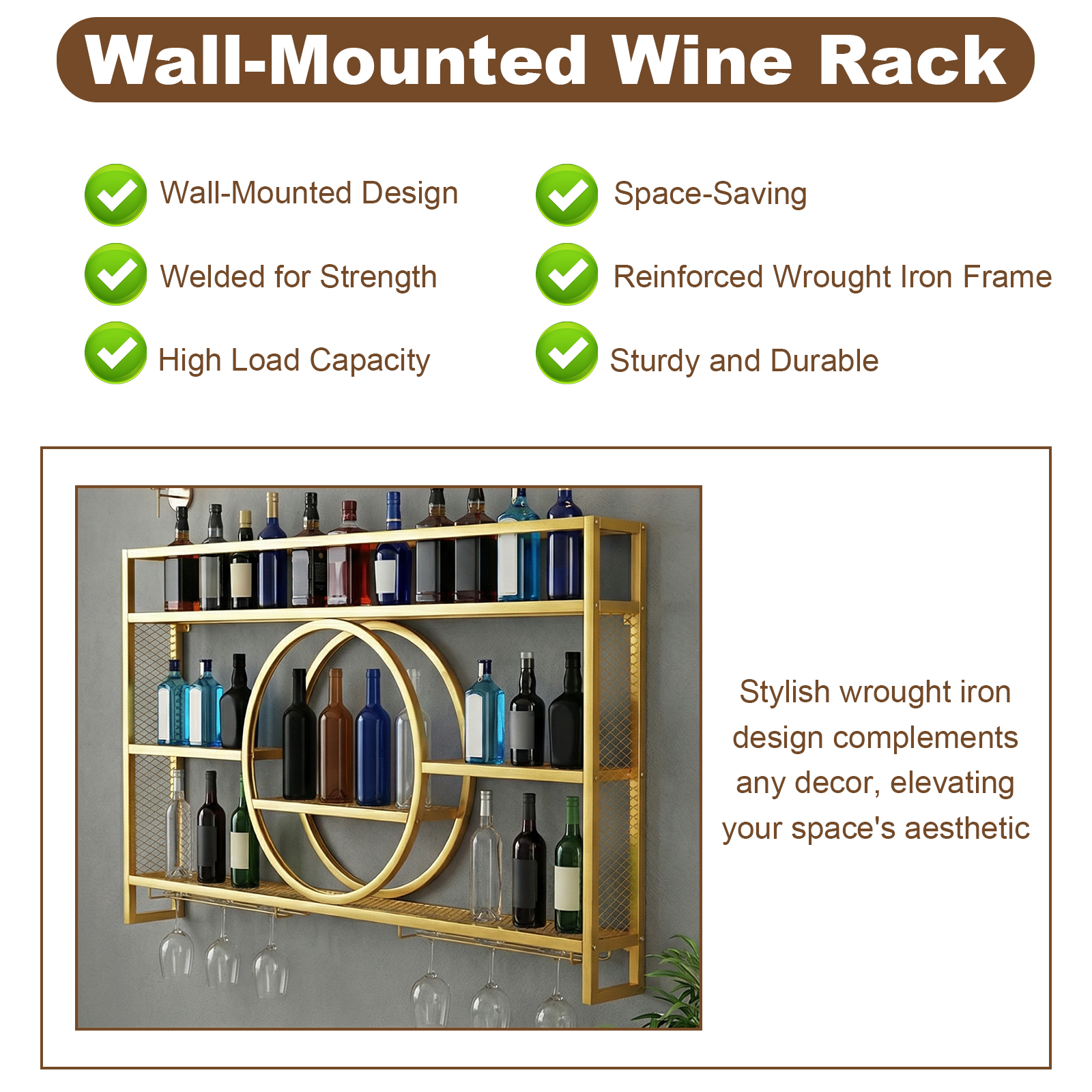 Wine Glass Rack Floating Bar S - đánh giá và giá Home Bar Shelves