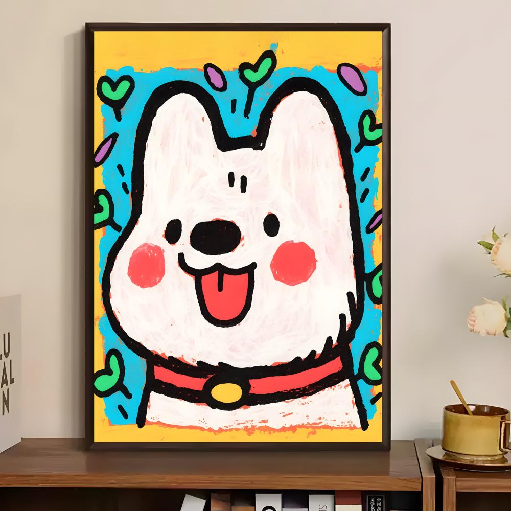 Lovely Colorful Dog Poster Pap - đánh giá và giá Home Bar And Theater