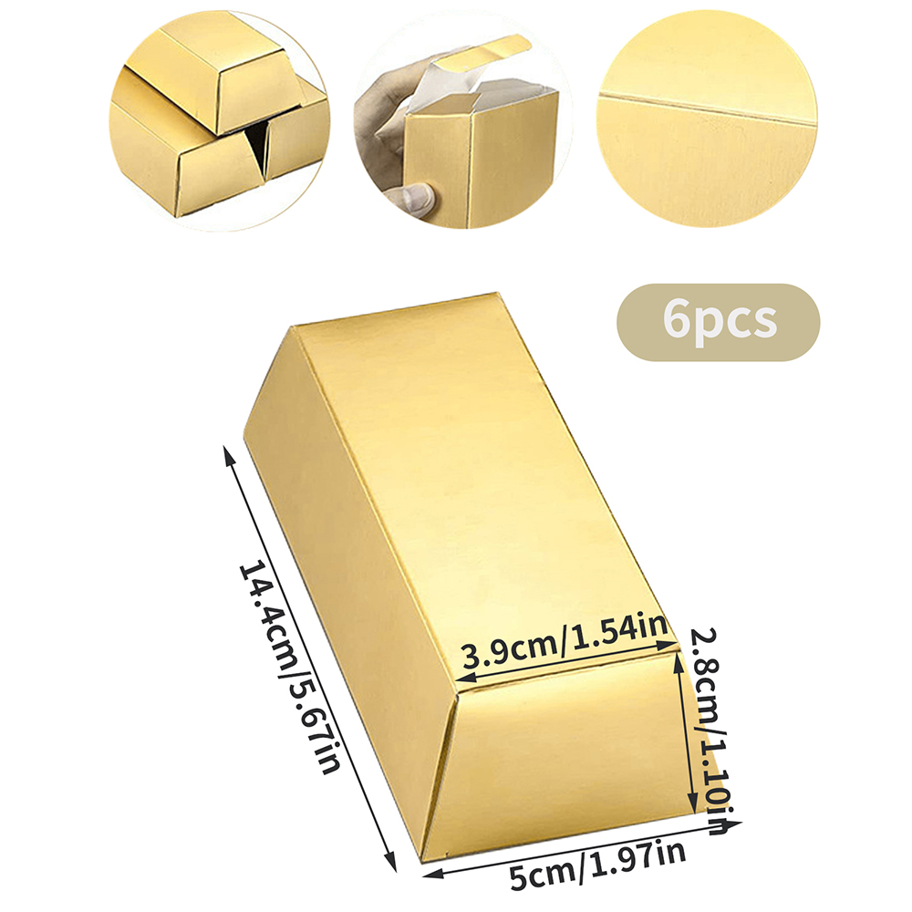 6Pcs Gold Bars Fake Bar Gift B - đánh giá và giá Bar Cart Gold