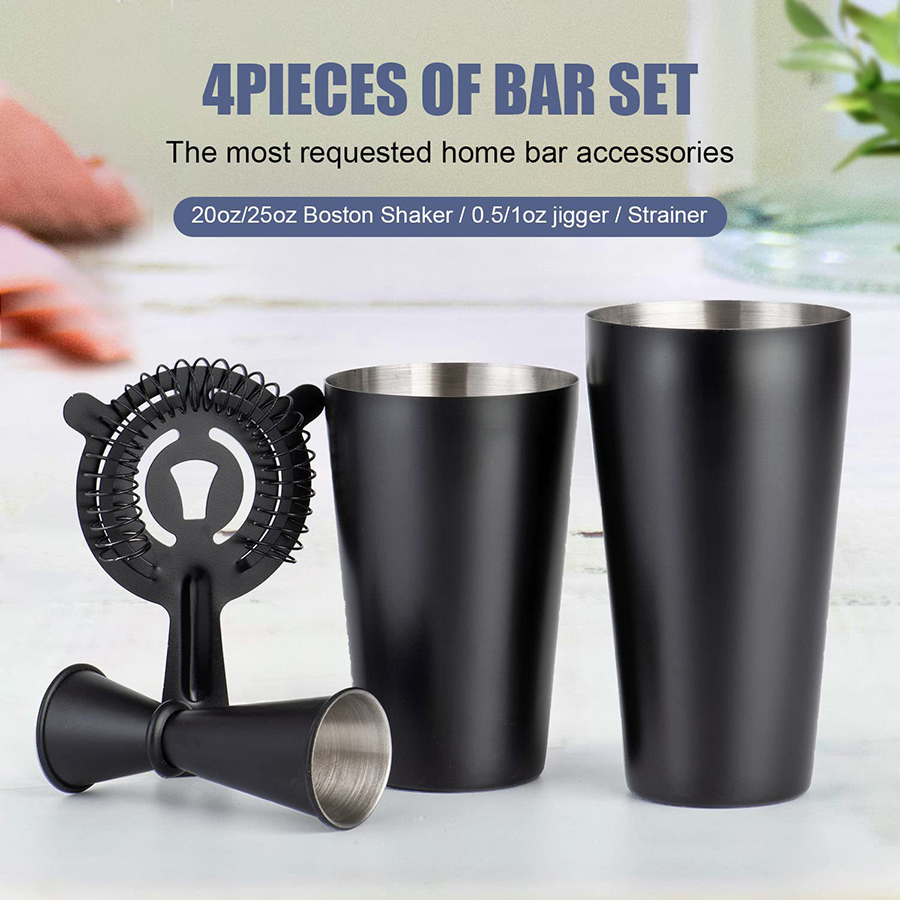 Boston Cocktail Shaker Set 4-P - đánh giá và giá Boston Shaker Set
