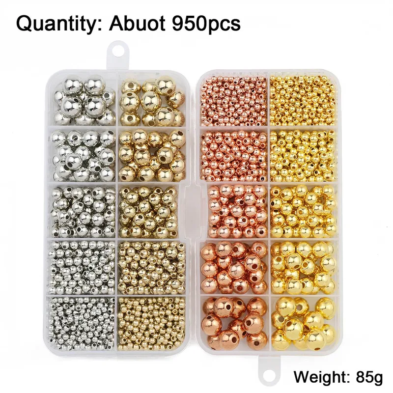 950PCS CCB 3/4/6/8/10MM Gold S - đánh giá và giá Bar Cart Gold