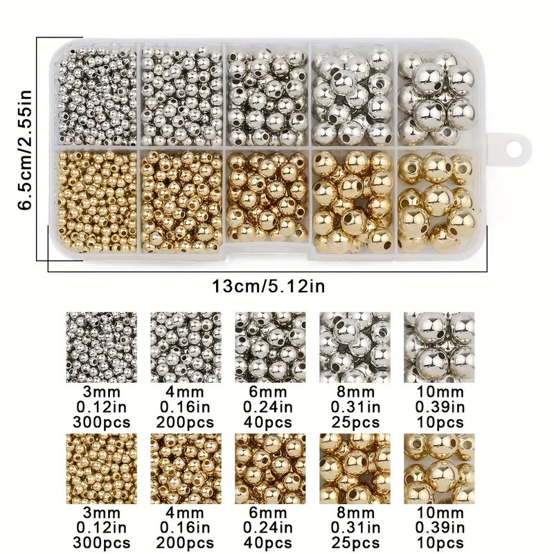 950PCS CCB 3/4/6/8/10MM Gold S - đánh giá và giá Bar Cart Gold