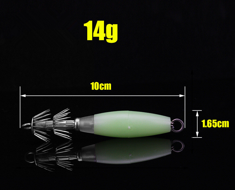 Glow Squid Hook 10cm/14g Doubl - đánh giá và giá Jigger Double Sided