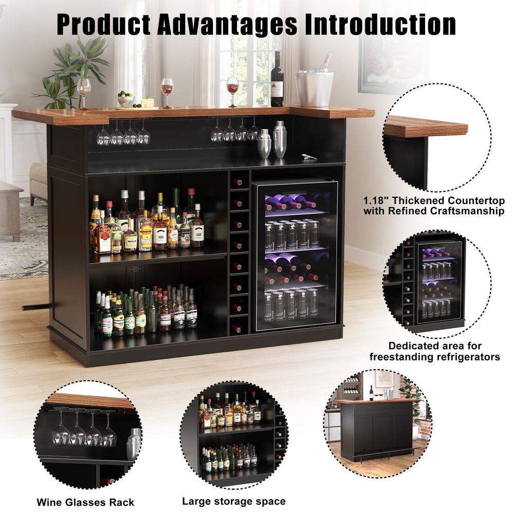 Home Bar Unit with Fridge Spac - đánh giá và giá Home Bar And Fridge