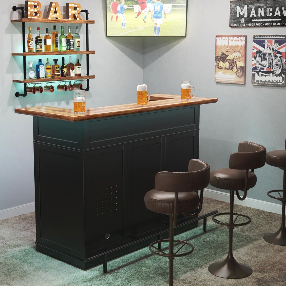 Home Bar Unit with Fridge Spac - đánh giá và giá Home Bar And Fridge
