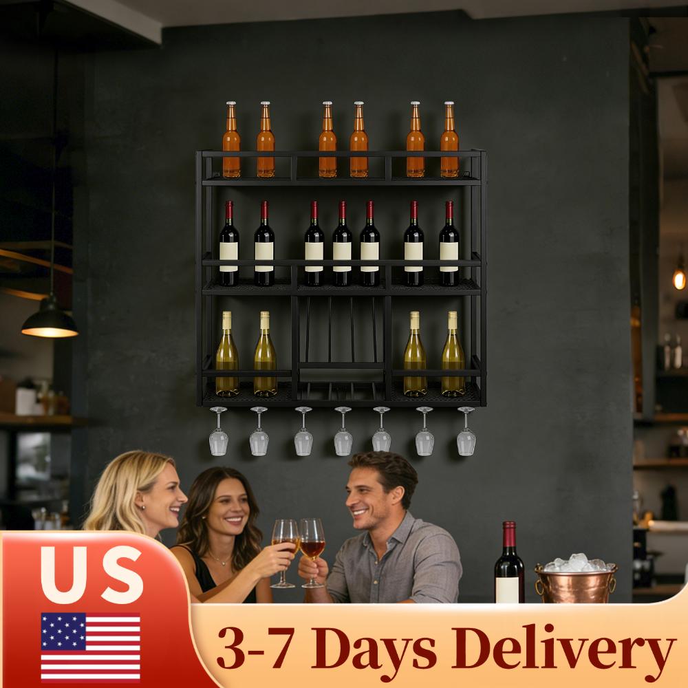 3 Tiers Bar Liquor Bottle Disp - đánh giá và giá Home Bar Shelves