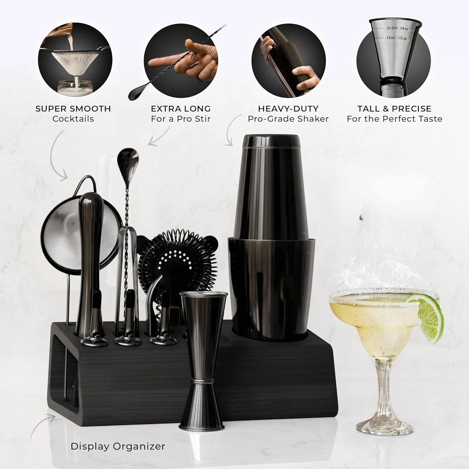 14Pcs Cocktail Shaker Set 28oz - đánh giá và giá Boston Shaker Set