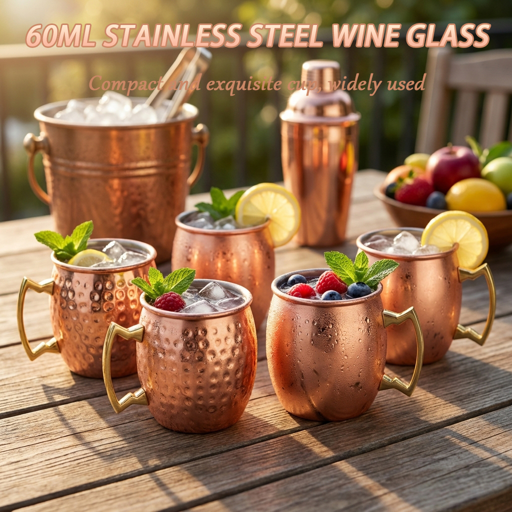 4Pcs 6Pcs 60ml Stainless Steel - đánh giá và giá Mule Copper Mug
