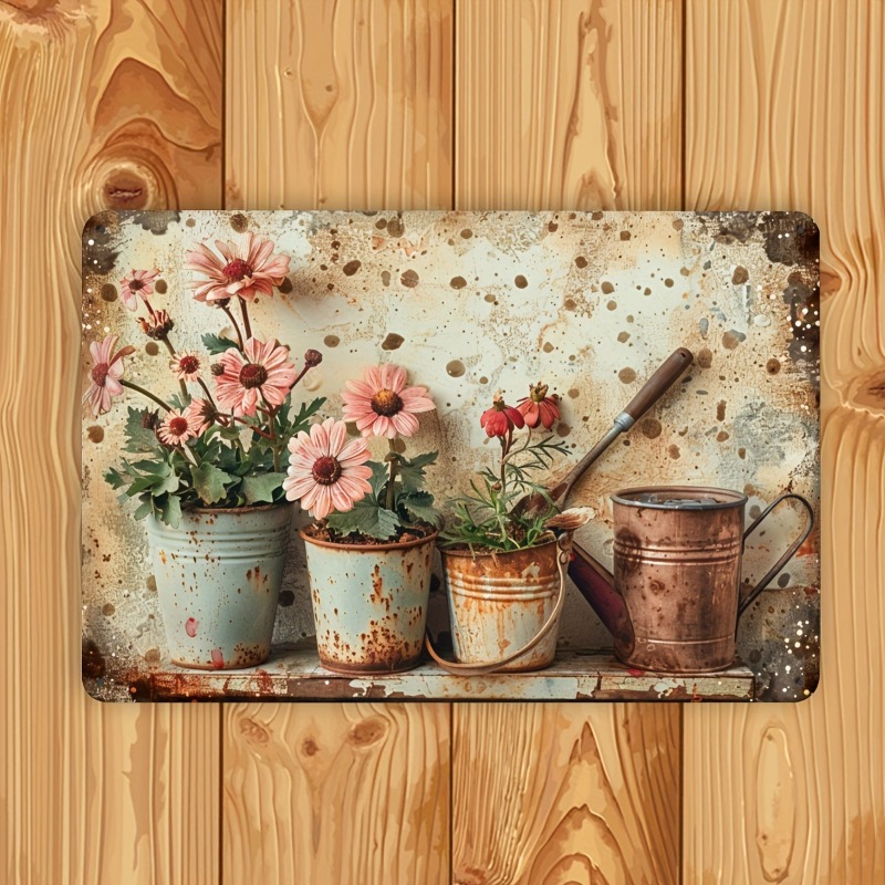 Vintage Floral Metal Tin Sign  - đánh giá và giá Home Bar And Restaurant
