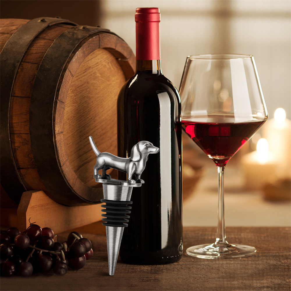 Wine Bottle Stopper Dachshund  - đánh giá và giá Wine Preservation Pump