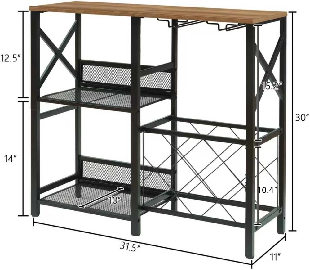 Rustic Freestanding Wine Rack  - đánh giá và giá Home Bar Shelves