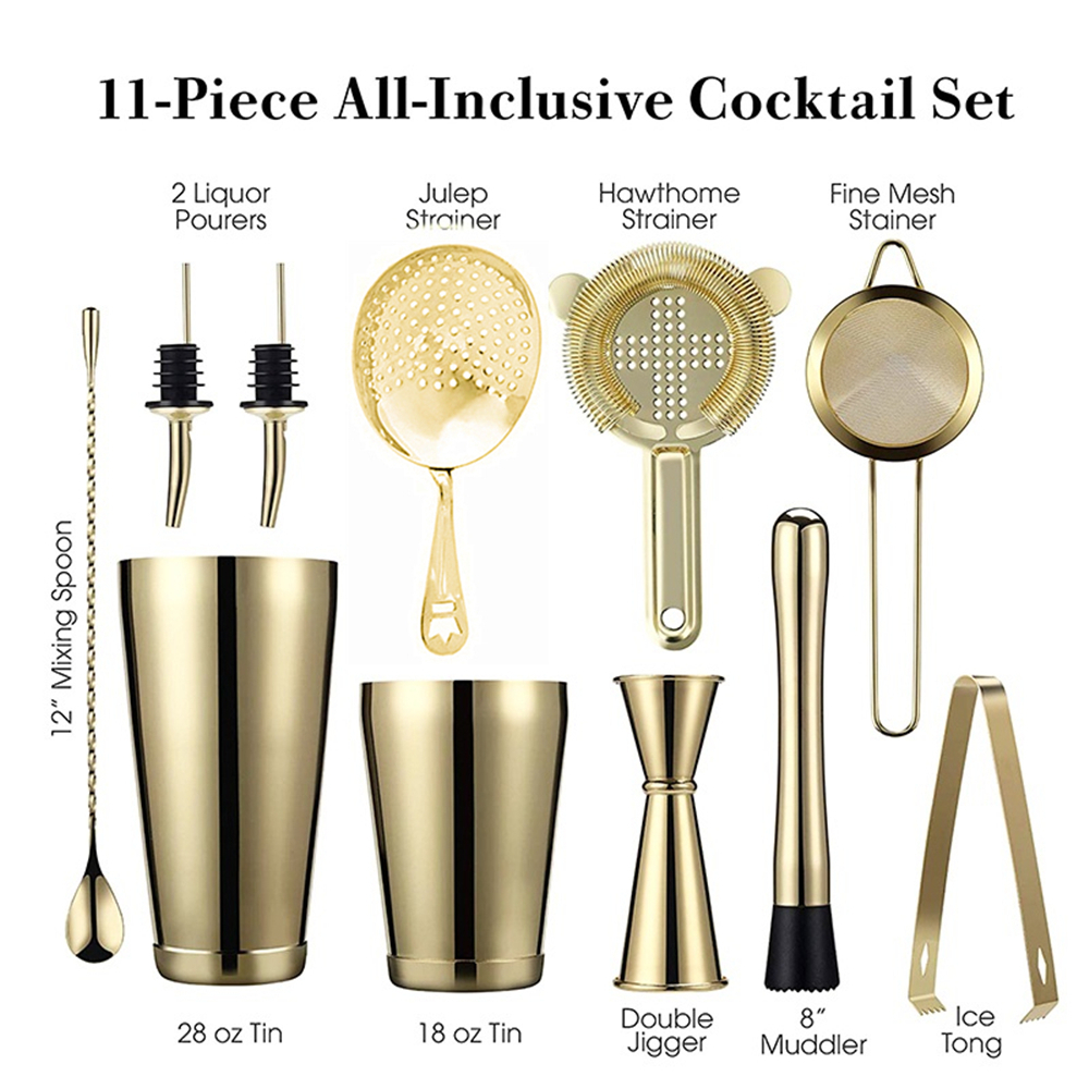 Cocktail Shaker Bar Set: 2 Wei - đánh giá và giá Boston Shaker Set