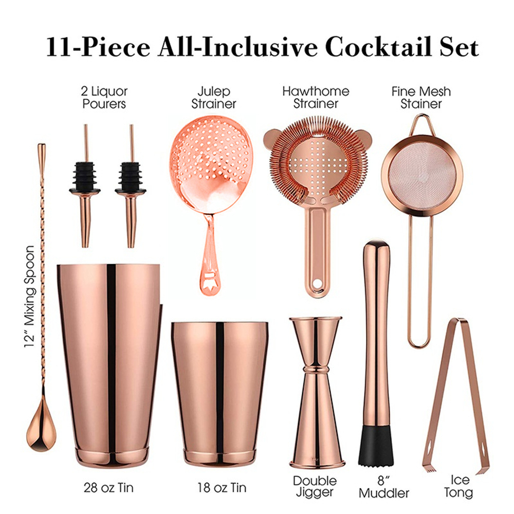 Cocktail Shaker Bar Set: 2 Wei - đánh giá và giá Boston Shaker Set