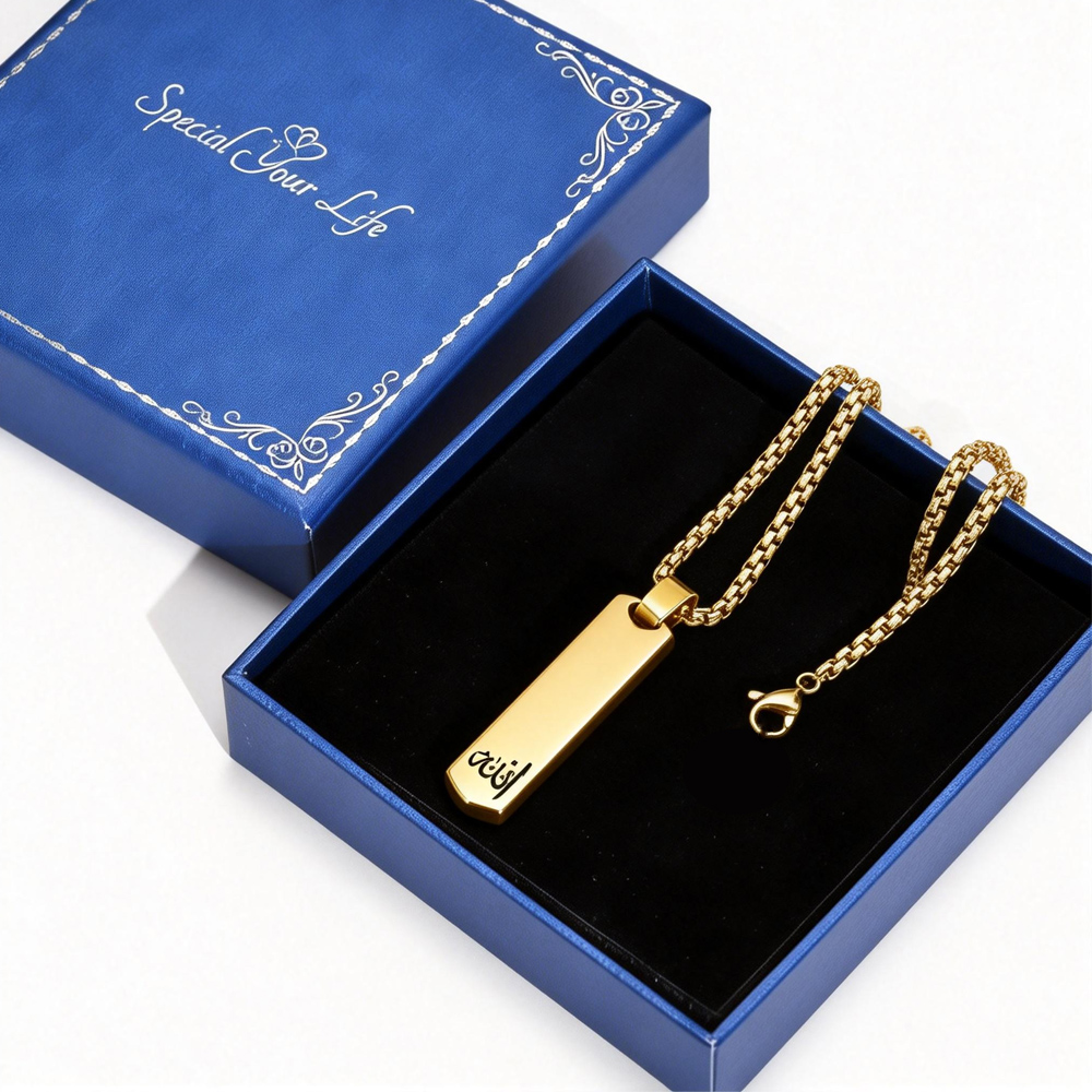 3D Bar Necklace, Cool Simple D - đánh giá và giá Bar Cart Gold