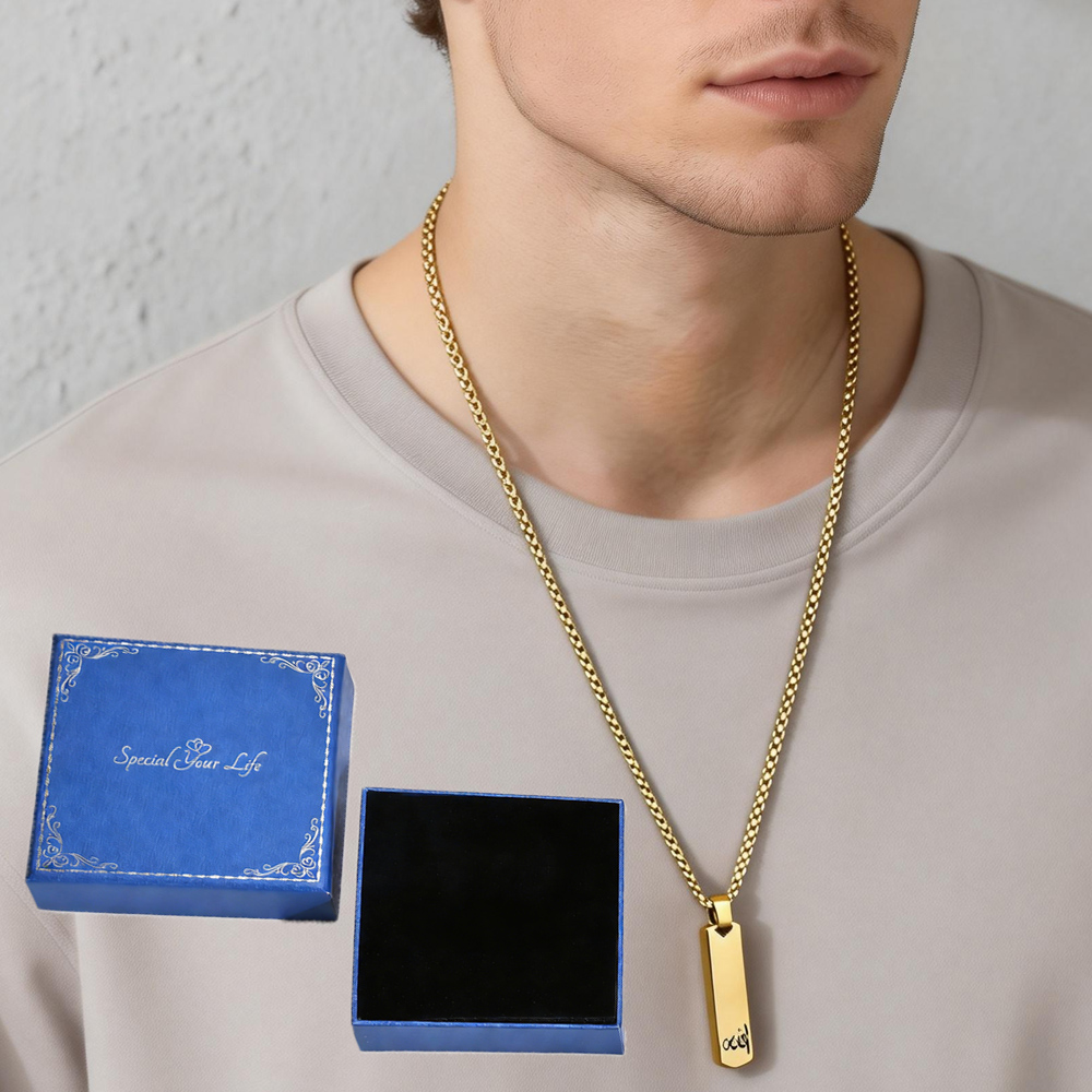 3D Bar Necklace, Cool Simple D - đánh giá và giá Bar Cart Gold