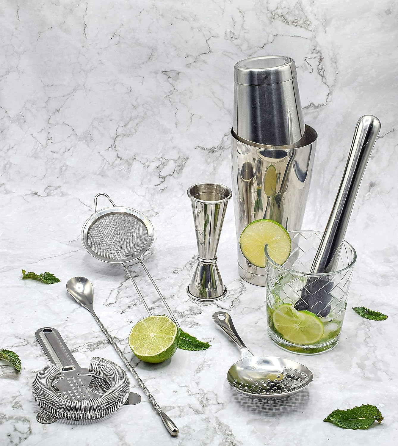 Cocktail Strainer and Shaker S - đánh giá và giá Boston Shaker Set