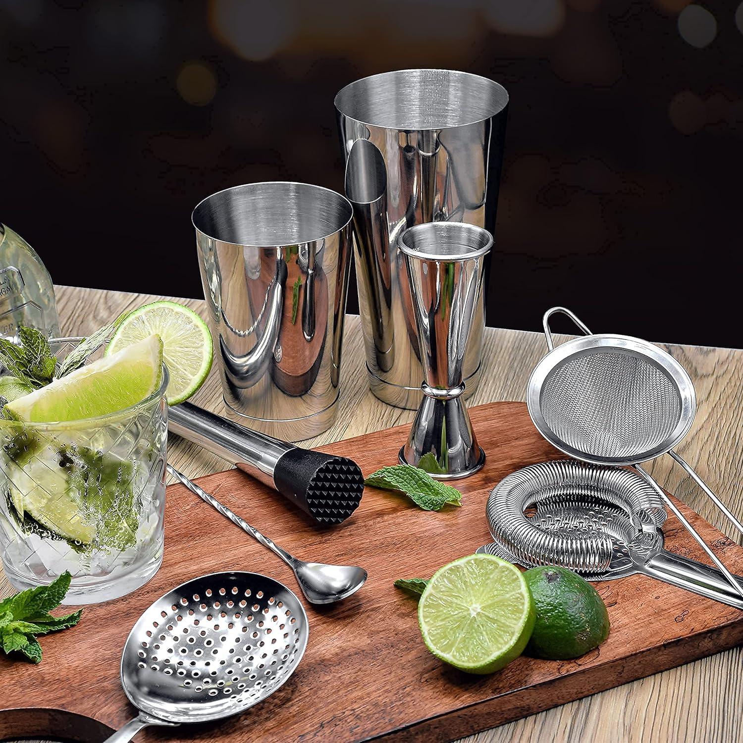Cocktail Strainer and Shaker S - đánh giá và giá Boston Shaker Set
