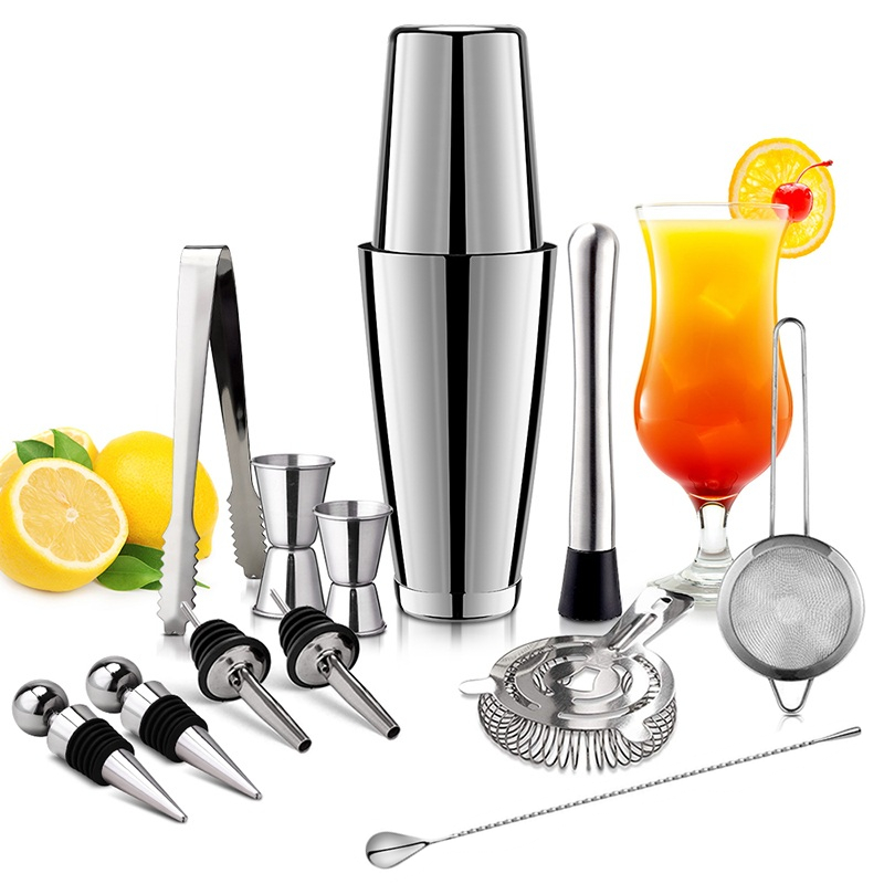13Pcs/Set Stainless Steel Cock - đánh giá và giá Boston Shaker Set