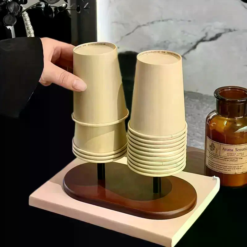 Paper Cup Storage Holder Woode - đánh giá và giá Home Bar Supplies