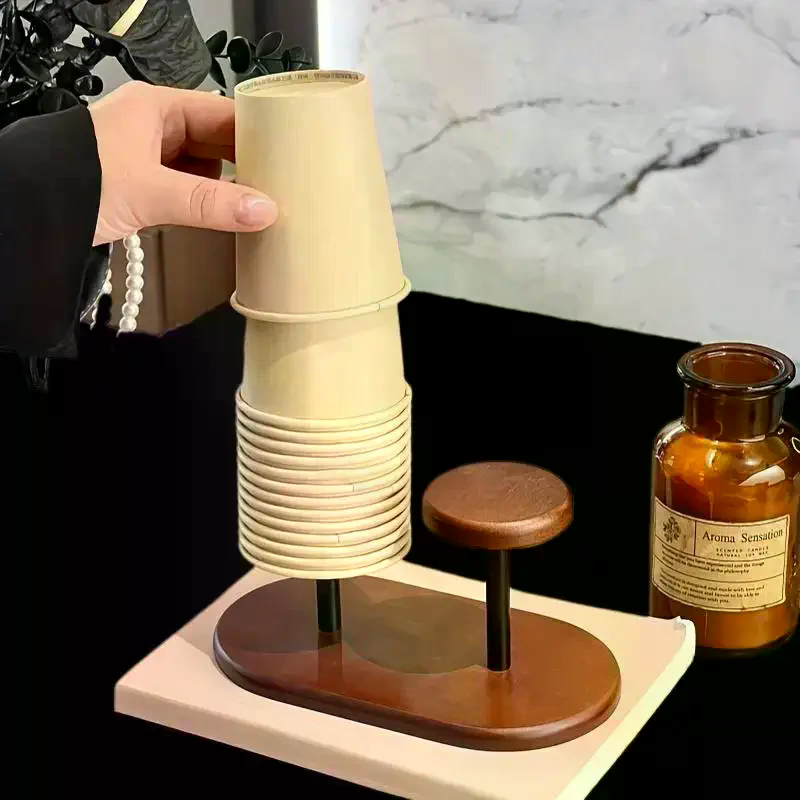 Paper Cup Storage Holder Woode - đánh giá và giá Home Bar Supplies