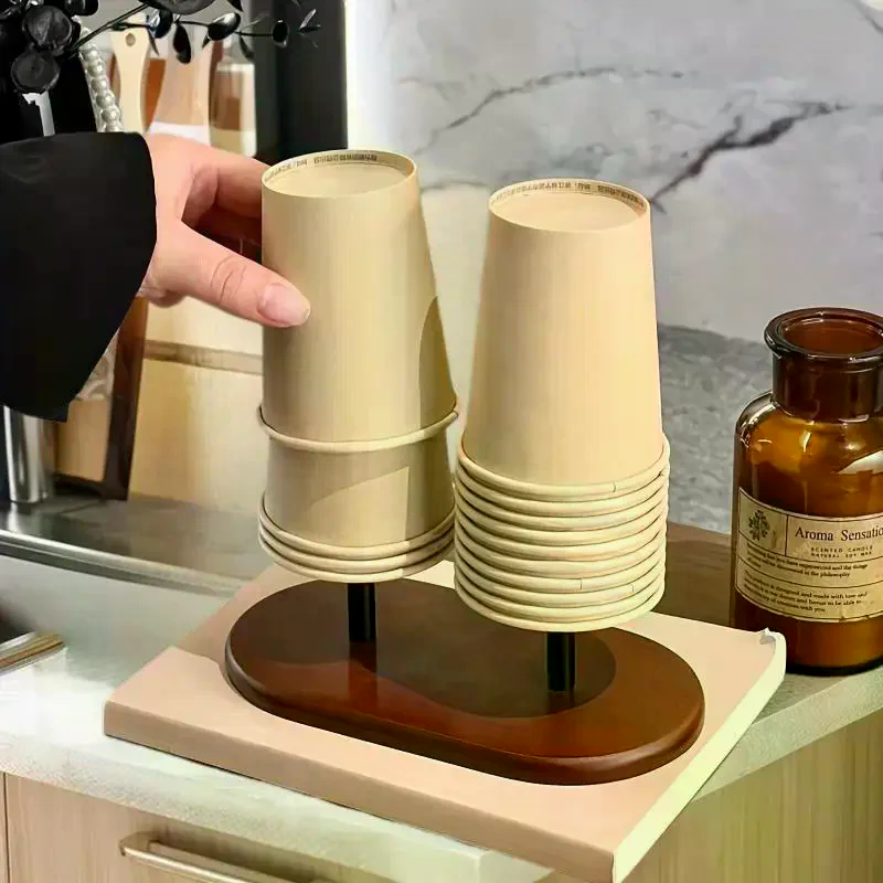 Paper Cup Storage Holder Woode - đánh giá và giá Home Bar Supplies